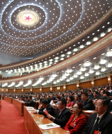 新华社照片，北京，2016年3月16日 
    十二届全国人大四次会议在北京闭幕 
    3月16日，第十二届全国人民代表大会第四次会议在北京人民大会堂举行闭幕会。    
    新华社记者 丁海涛 摄
