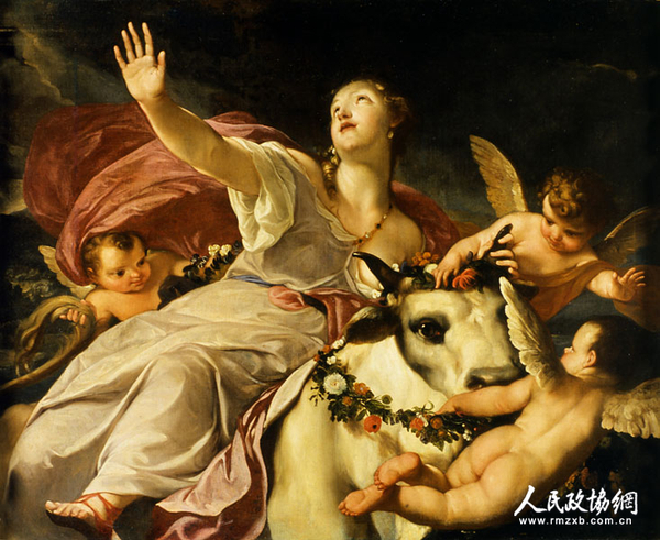 劫持欧罗巴 安东尼奥?贝鲁奇 布面油画