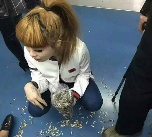 非主流地铁嗑瓜子扔一地