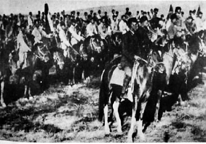 准备渡河东征的红军骑兵部队