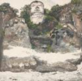 吴冠中《乐山大佛》