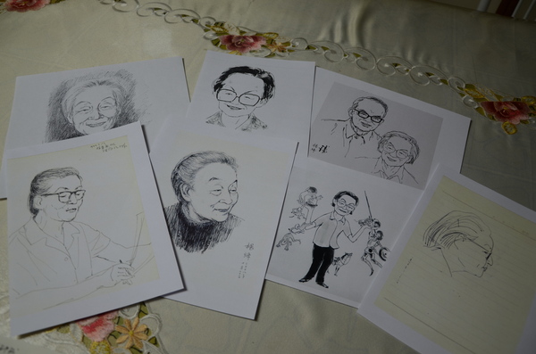 高莽为杨绛所作的部分漫画