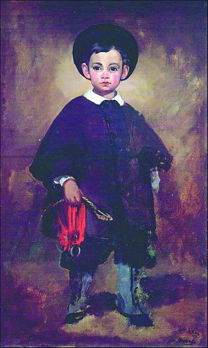 莫奈作品《卡米尔和让在花园》（1873）。