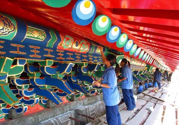 午门外檐彩画复原