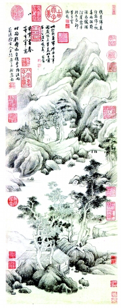 明董其昌《葑泾仿古图》轴