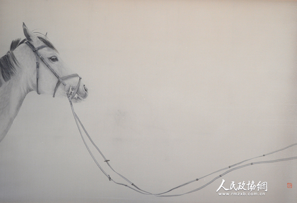 李关关，二分之一隐，绢本水墨，2015