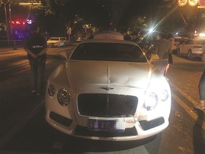 肇事的宾利轿车，价值400多万。