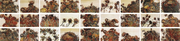 用一支画笔种葵（纸面水彩45 cm×60 cm×27）  许江