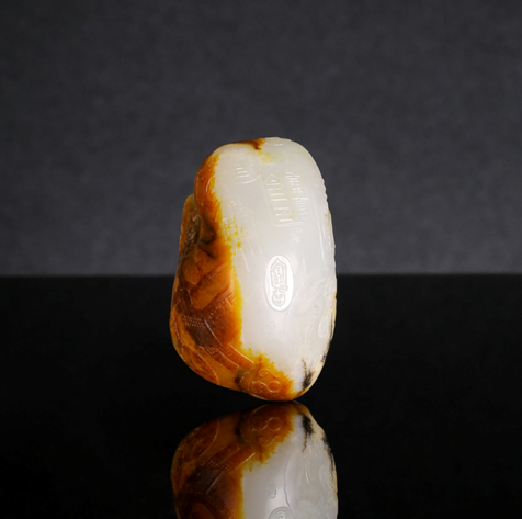 01305李清燕和田玉籽料锦灰堆兵马俑把件