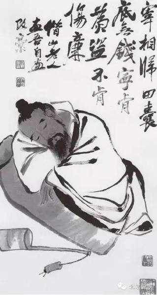 齐白石 盗瓮图 纸本?水墨设色 95×50.2cm