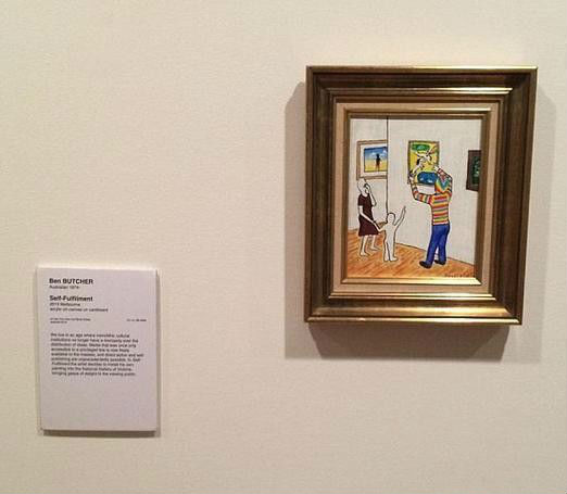 澳洲艺术家布彻的作品“自我实现”。(图片：英国媒体)