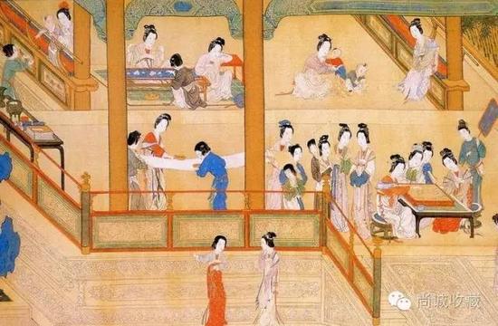 《汉宫春晓图》局部欣赏