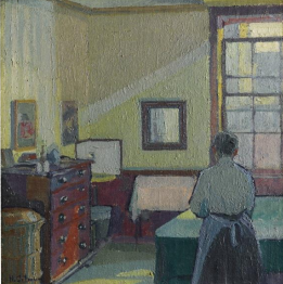 　　哈罗德·吉尔曼
《室内景（芒特夫人）》，1917 年作
油彩画布
估价：15 万- 25 万英镑／
约 150 万- 250 万港元