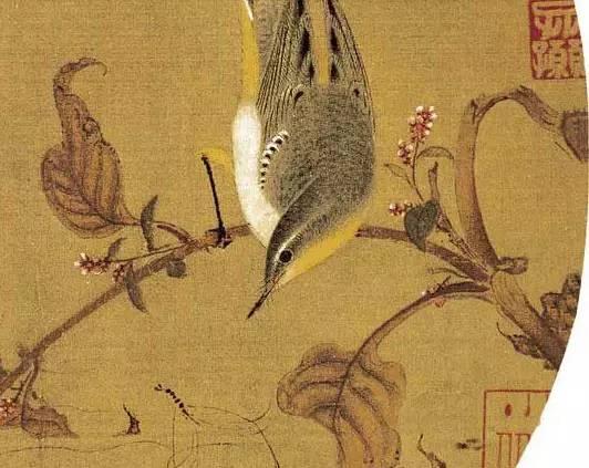 《红寥水禽图》，宋，徐崇矩，纨扇，绢本设色，纵25.1厘米，横26.8厘米