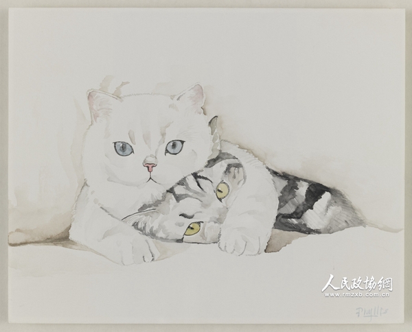 《霸道》 纸本水彩 忻省池