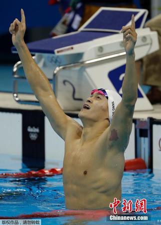 孙杨200自逆转夺冠 赢中国奥运军团第五金2