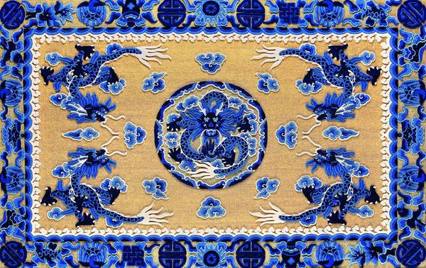 五龙图盘金毯