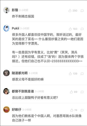 巴西跳水运动员后背纹身竟然是中文的“感恩父母”