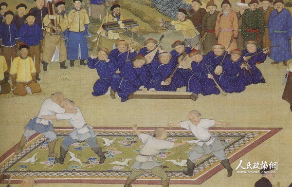 《塞宴四事图》（局部） 清