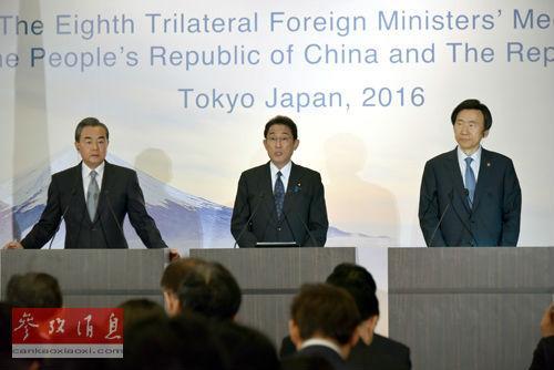 外媒：中日韩一致反对朝鲜试射导弹 将合作应对