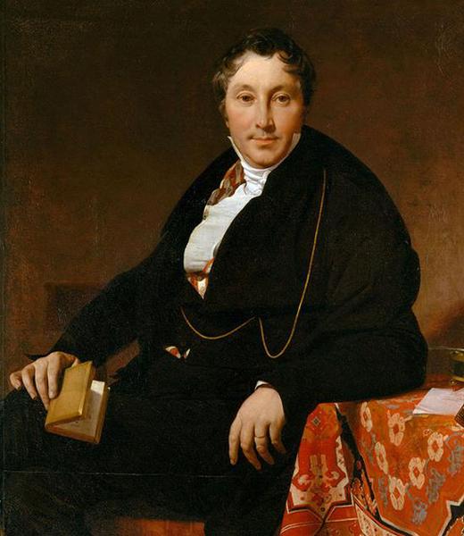 《雅克·路易·谢晖肖像》安格尔作品