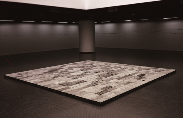 谭勋，《24.2㎡》，500x480cm，青砖，2012