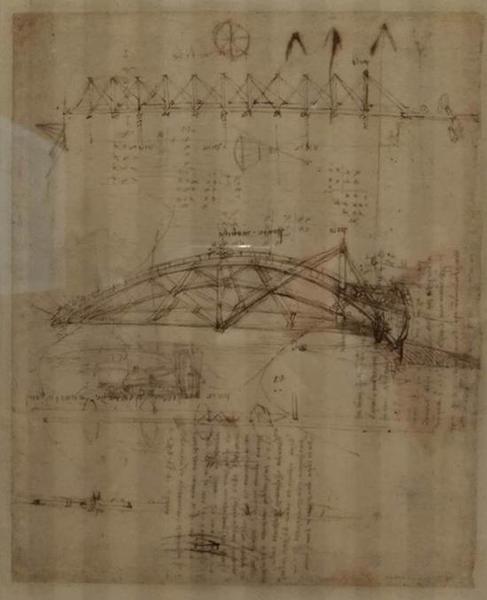 移动的桥 达芬奇 约1487-1490