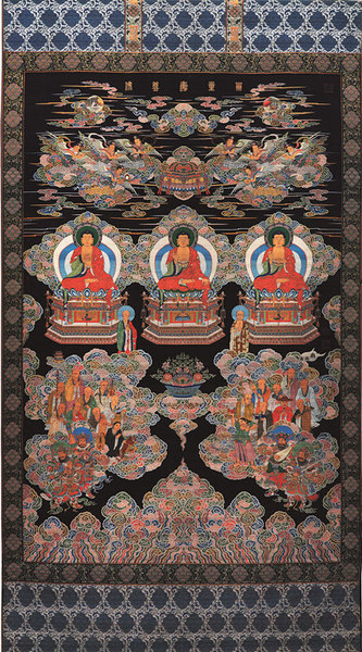 无量寿尊佛 刻丝佛像 清 乾隆