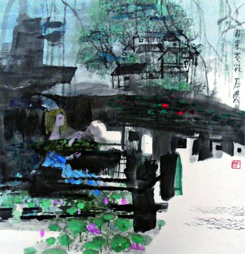 《自家花园》 2006年作 尺幅：44厘米×48厘米