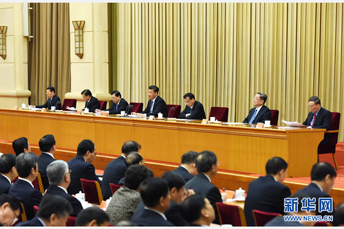 9月29日，中共中央在北京举行学习《胡锦涛文选》报告会。习近平、李克强、张德江、俞正声、刘云山、王岐山、张高丽等出席报告会。新华社记者 王晔 摄