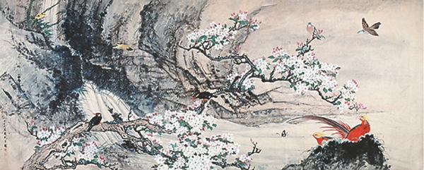 幽谷红妆（纸本设色） 田世光