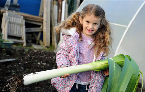 Vowles先生和妻子Brenda每天都得给16个孙子孙女准备食物，即使有这些超级蔬果，要喂饱18口之家也不是容易的事情。