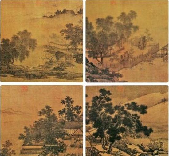 《四景山水图》卷