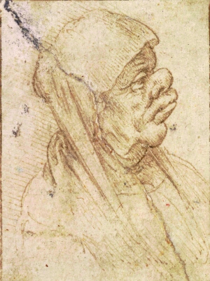 《老年女子漫画像》 本版所有图片版权所有：大英博物馆董事会（2016）