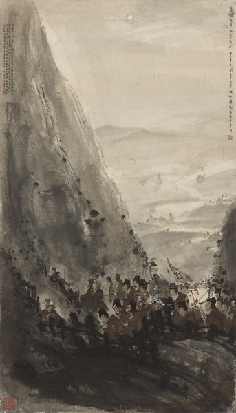 香港蘇富比2016秋拍近现代书画专场，傅抱石的《夜破东羗图》以2764万港元成交