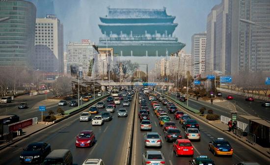 现在的朝阳门地区（图源 新京报 新浪新闻中心联合出品《城门变》，摄影 李飞）