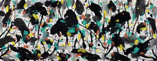 吴冠中作《荷塘》：成交价1.062亿港元