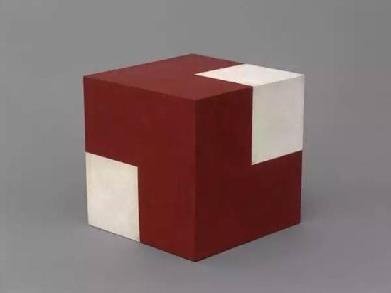 　　《主动对象（Active Object）》，威利斯?德?卡斯特罗（Willys de Castro），布面油画包裹木头，1962年