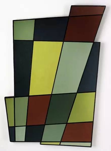 《不规则框架2号（Irregular Frame no. 2）》，胡安?麦勒（JuanMelé），组合板上油画，1946年