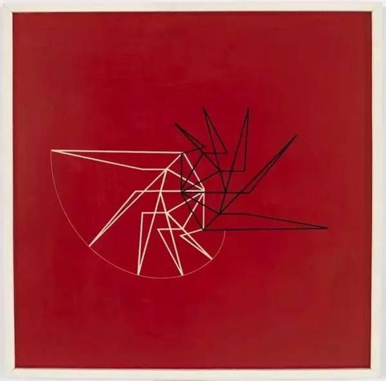 《可视的想法（Visible Idea）》，沃尔德·科代罗（Waldemar Cordeiro），木头上丙烯酸，1956年