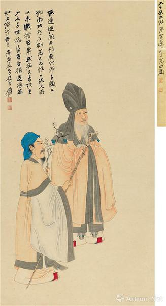 附图4、张大千庚寅（1950年）作 梅花高士 立轴（2016年11月嘉德1150万元成交）