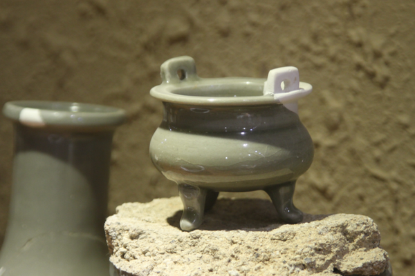 陈列在博物馆里的青瓷