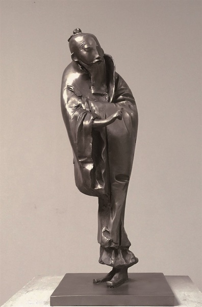 　　李象群 Li Xaingqun 元四家之黄公望 Huang Gongwang- Four Masters from Yuan Dynasty 白铜 Cupronickel 61X24X26cm 2013 