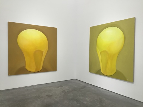 张慧，光照1、2，布面油画，200×200cm，2016