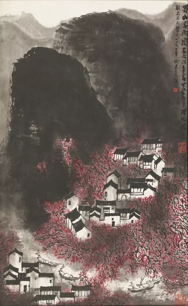 李可染 《蜀山春雨图》