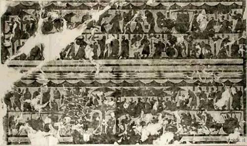 “画像石”是汉代地下墓室、墓地祠堂、墓阙和庙阙等建筑上雕刻画像的建筑构石?；袷峡躺裣墒澜?、生前世界，围在墓室周围，为死者营造一个死后的神仙世界，说白了是修坟用的，给死人用的。