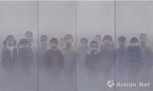 心境 No.45， 180 x 300 cm （四联画），布面油画， 2016