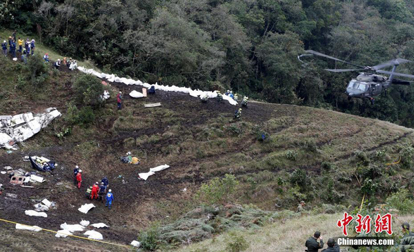 载巴西球员飞机坠毁2