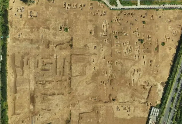 发掘区域航拍图