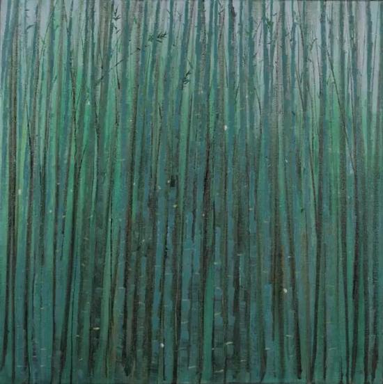 吴冠中 《竹?！?75×75cm 布面油画 1985 成交价：4370万元